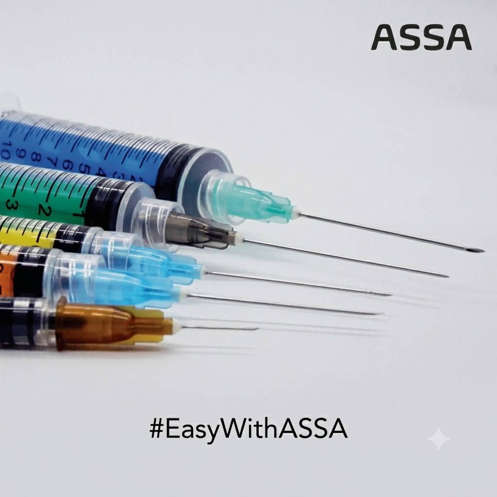 ASSA Disposable Syringe with Needle Luer Slip 1 mL
